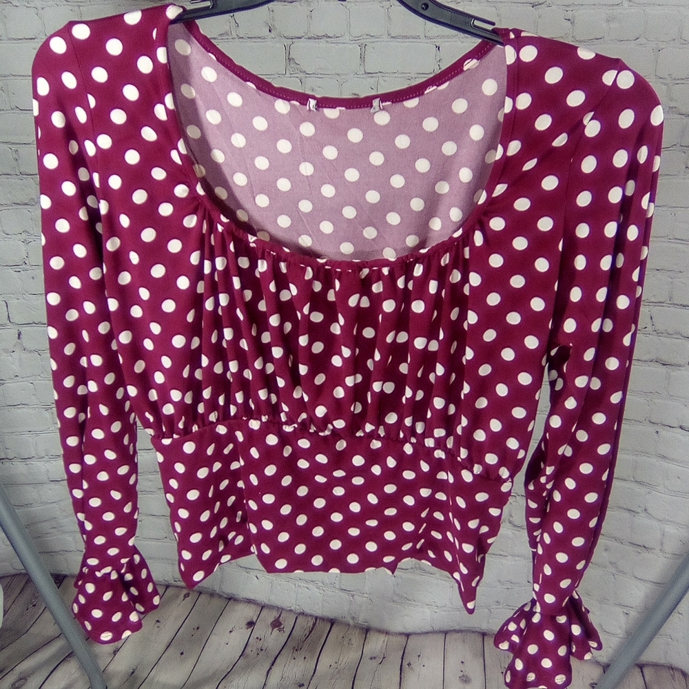REBDOLLS ABOUT MYSELF SQUARED NECK POLKA DOT TOP🙎‍♀️🥰
